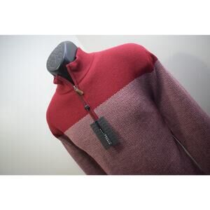 40033 New Bobby Jones 1930 100% Wool Zip Neck Pullover Sweater Medium $245